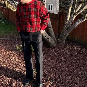 Vintage 80s Oversized Plaid Sweater